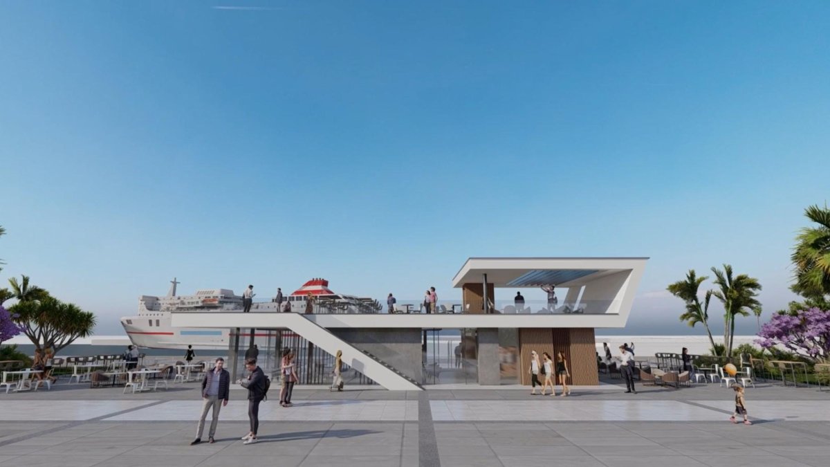 Así serán los tres locales que se ubicarán a lo largo del Muelle de Levante