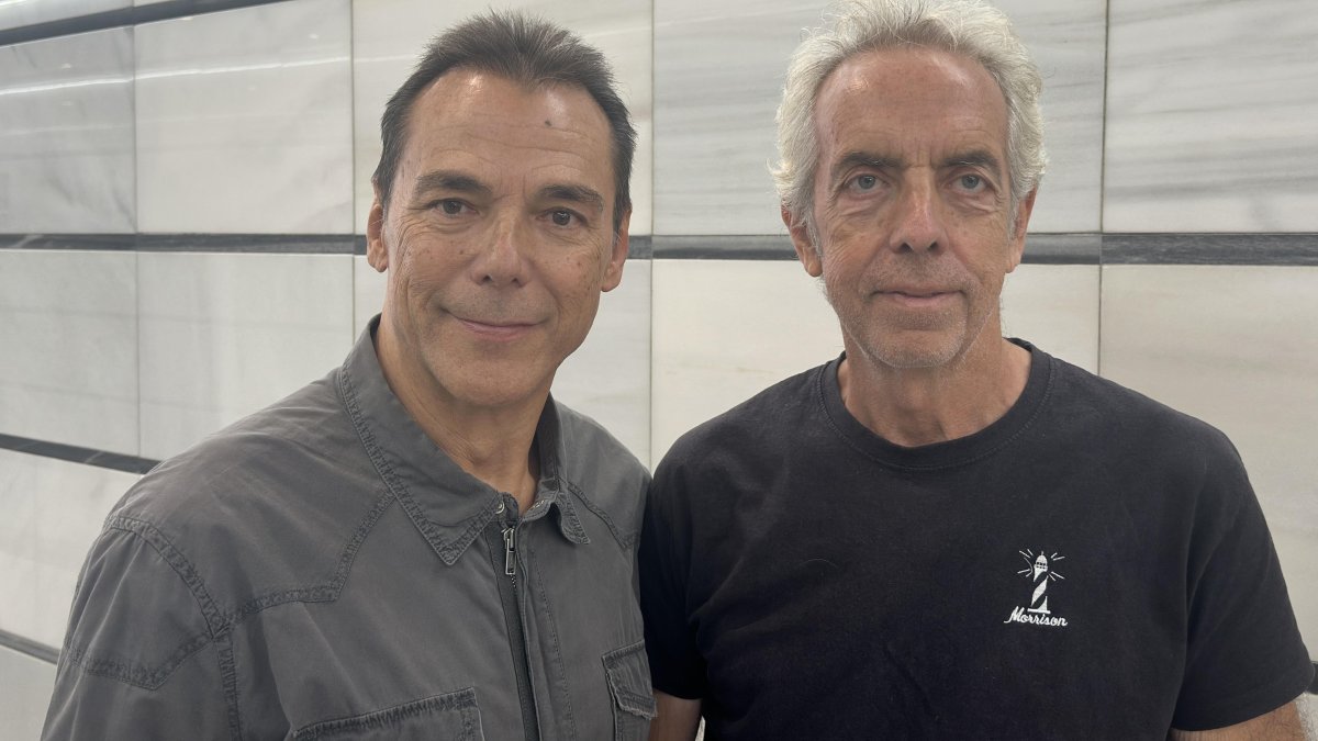 Mario Sanz junto al autor de esta entrevista, Antonio Hermosa.