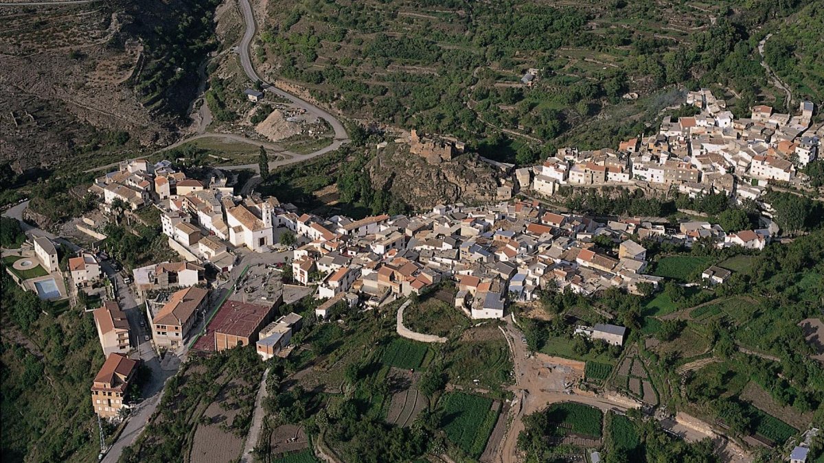 Vista área del pueblo