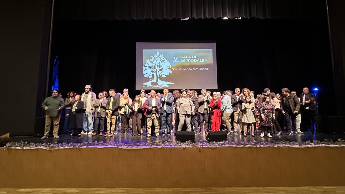 Uno de los momentos vividos en la última gala de Asprodalba.