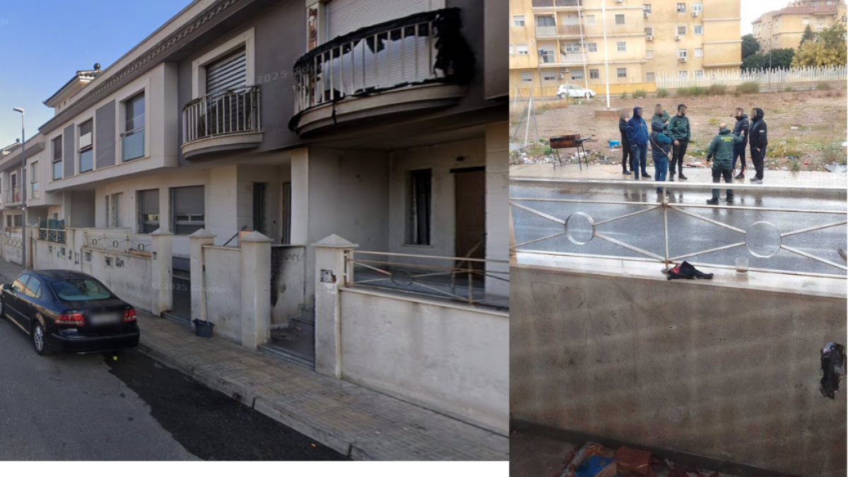 Imagen de la calle y de la operación policial desarrollada este domingo.