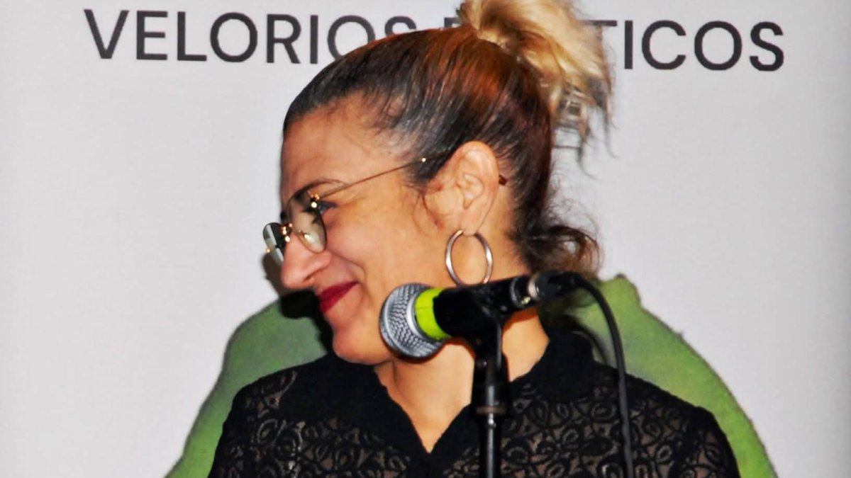 La actriz Rocío Egea, durante su participación en un Velorio Poético.