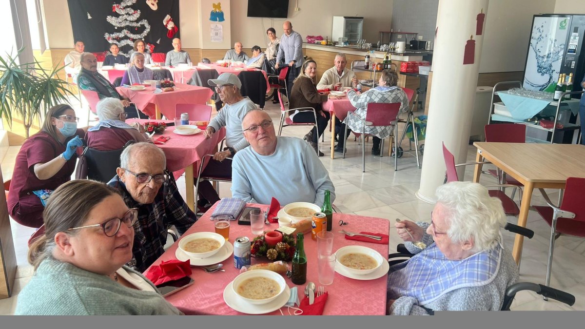 Cenas navideñas en la residencia.