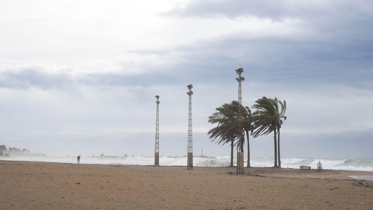 Imagen de la costa almeriense estos días de temporal.