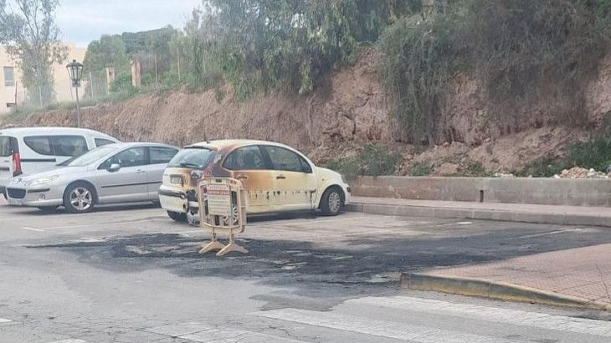 El lugar de la quema en una fotografía difundida por Garrucha con la Gente.