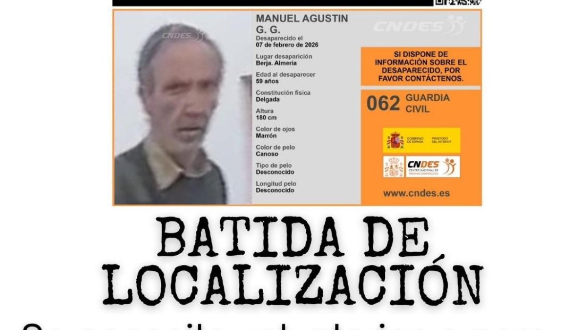 Batida para localizar a Manuel.