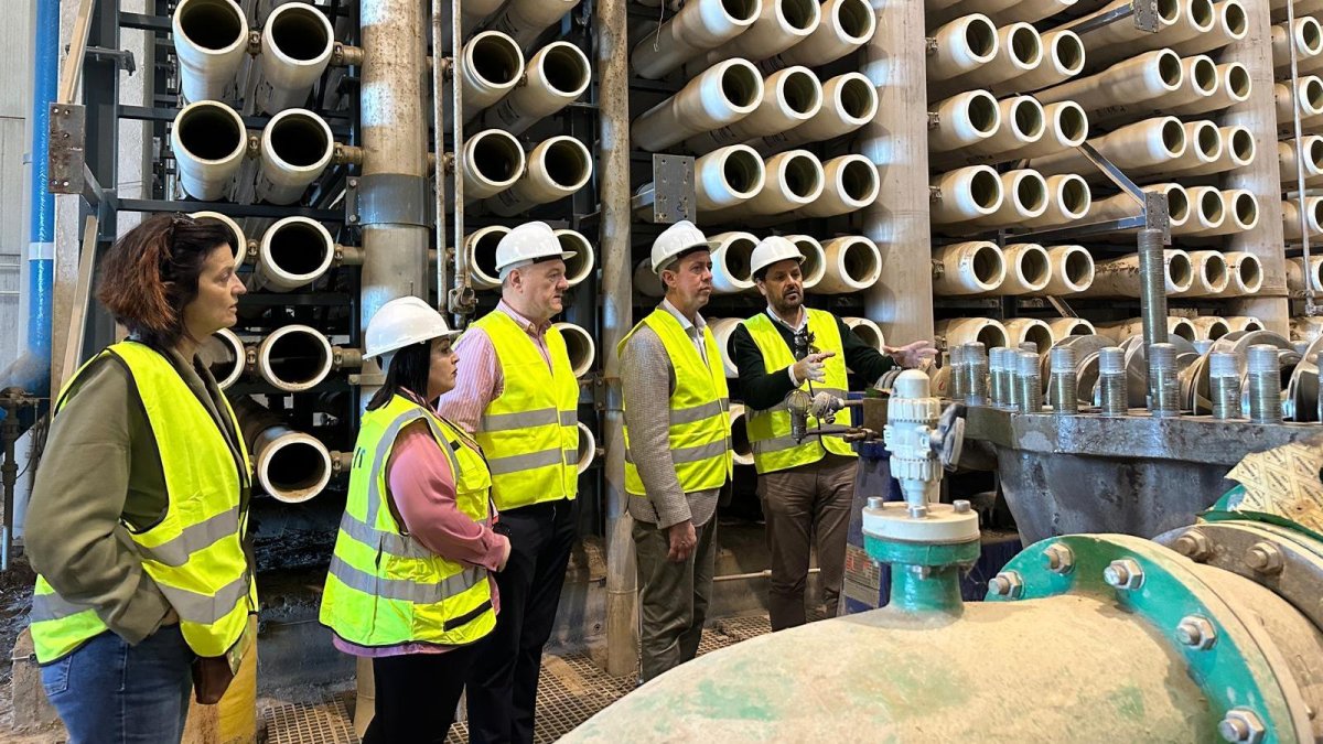 Recorrido por las instalaciones en obras de reparación de la desaladora del Bajo Almanzora I.