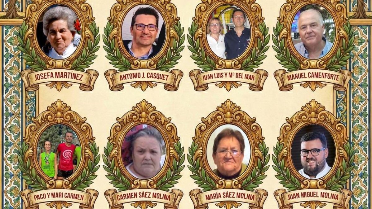 Detalle del cartel con los reconocimientos de este 208F en Olula del Río.