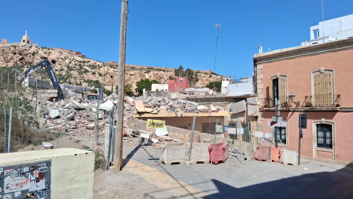 Vista general del espacio que ha quedado abierto tras la demolición del edificio