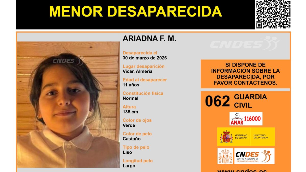 Cartel de búsqueda de Ariadna.