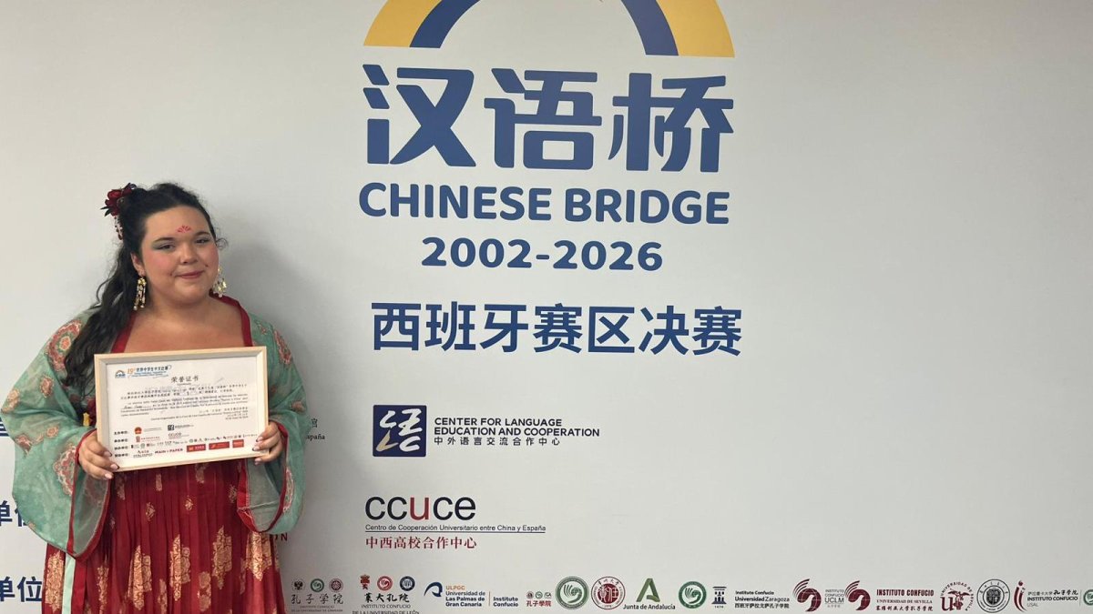 Sofía Parra Capó, la huercalense que representará a España en la final mundial del concurso 'Puente a China'.