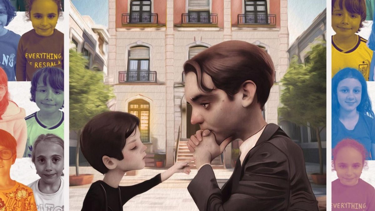 Detalle del cartel del I Festival de las Artes ‘Lorca. El niño artista’, con una ilustración de Antonio Lorente.