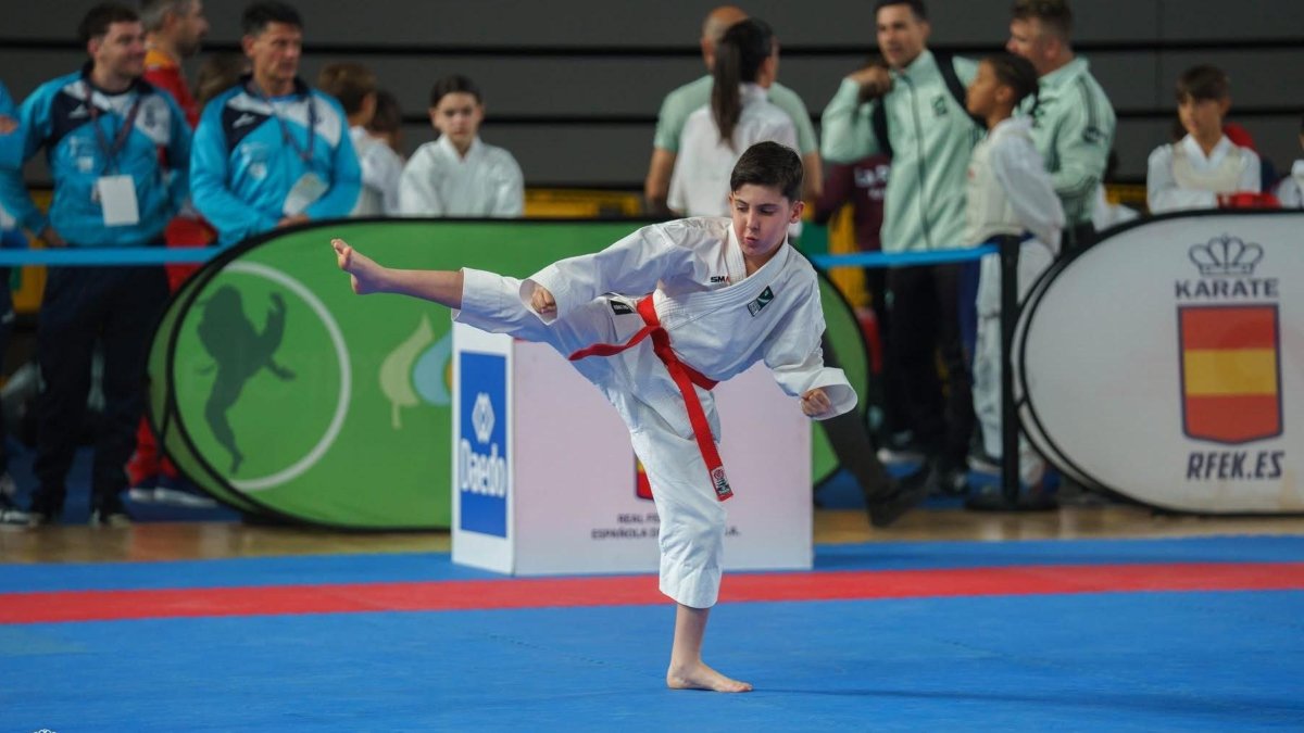 Gonzalo Sánchez en plena competición.