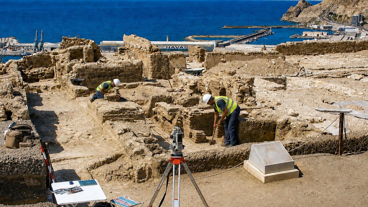 Excavaciones arqueológicas en la Alcazaba de Almería.