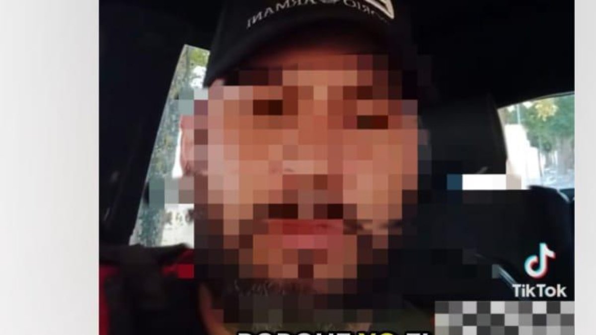 Imagen de José María Santiago, en uno de los videos que ha emitido en la red social TikTOk.