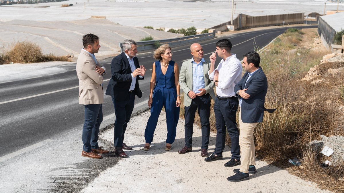 Visita a la zona de las actuaciones en El Ejido.