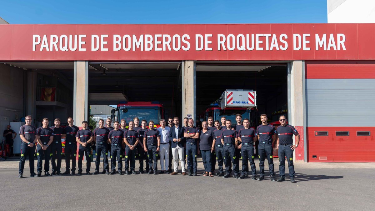 Bomberos en prácticas que se han incorporado al Consorcio de Bomberos del Poniente Almeriense.
