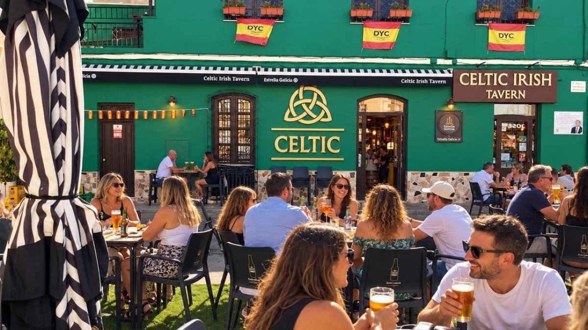 La terraza de Celtic Irish Tavern, escenario de dos jornadas de Oktoberfest en Vera.