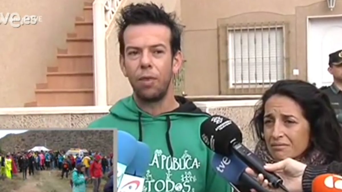 Los padres de Gabriel, esta mañana. Imagen del programa