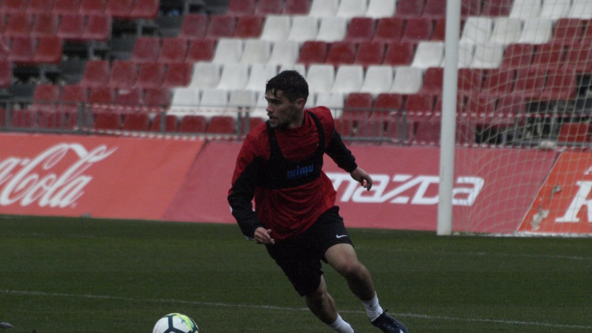 José Ángel Pozo en el entrenamiento.