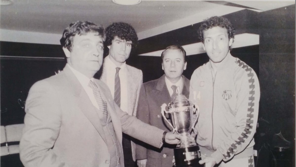 Ricardo Martínez con Enrique Castro, Quini.