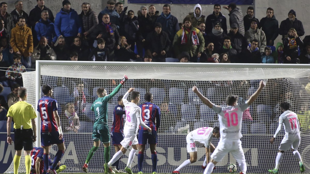 Celebración del Almería.