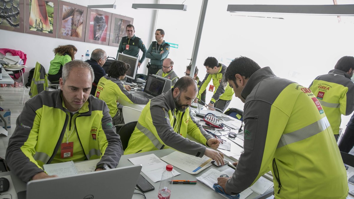 Puesto de mando donde se coordina la búsqueda.