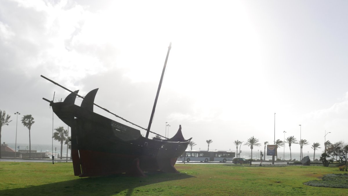 La Faluca perdió hace unos días el mástil por las fuertes rachas de viento.