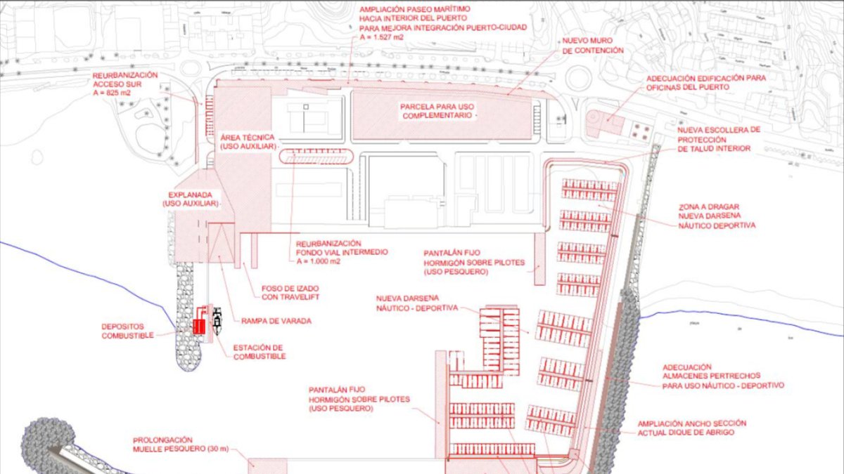 Detalle del anteproyecto definitivo para el puerto de Carboneras, redactado en septiembre de 2017.