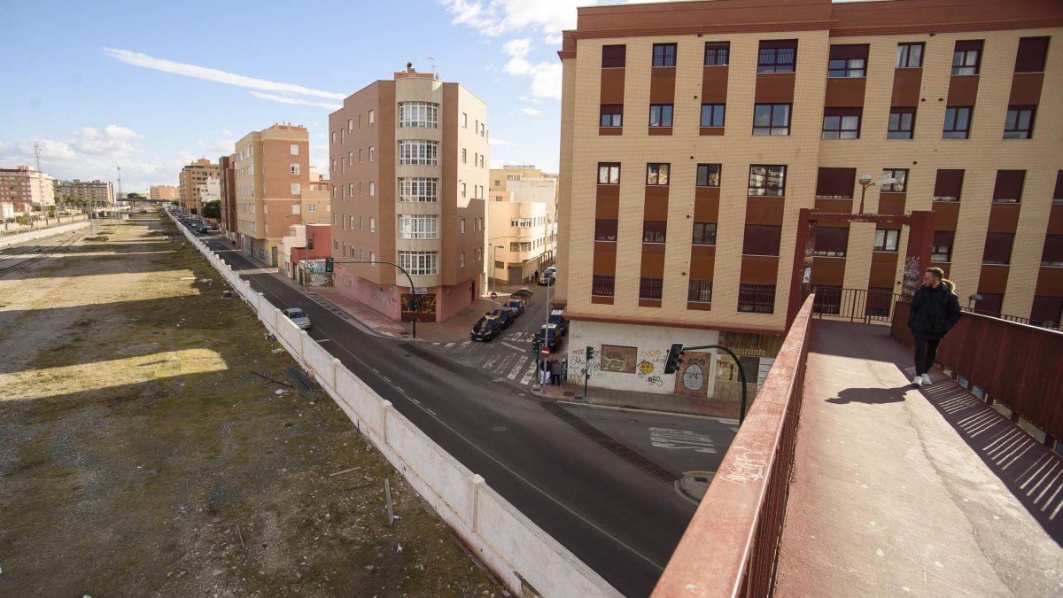 Zona de ampliación de la Carretera de Sierra Alhamilla