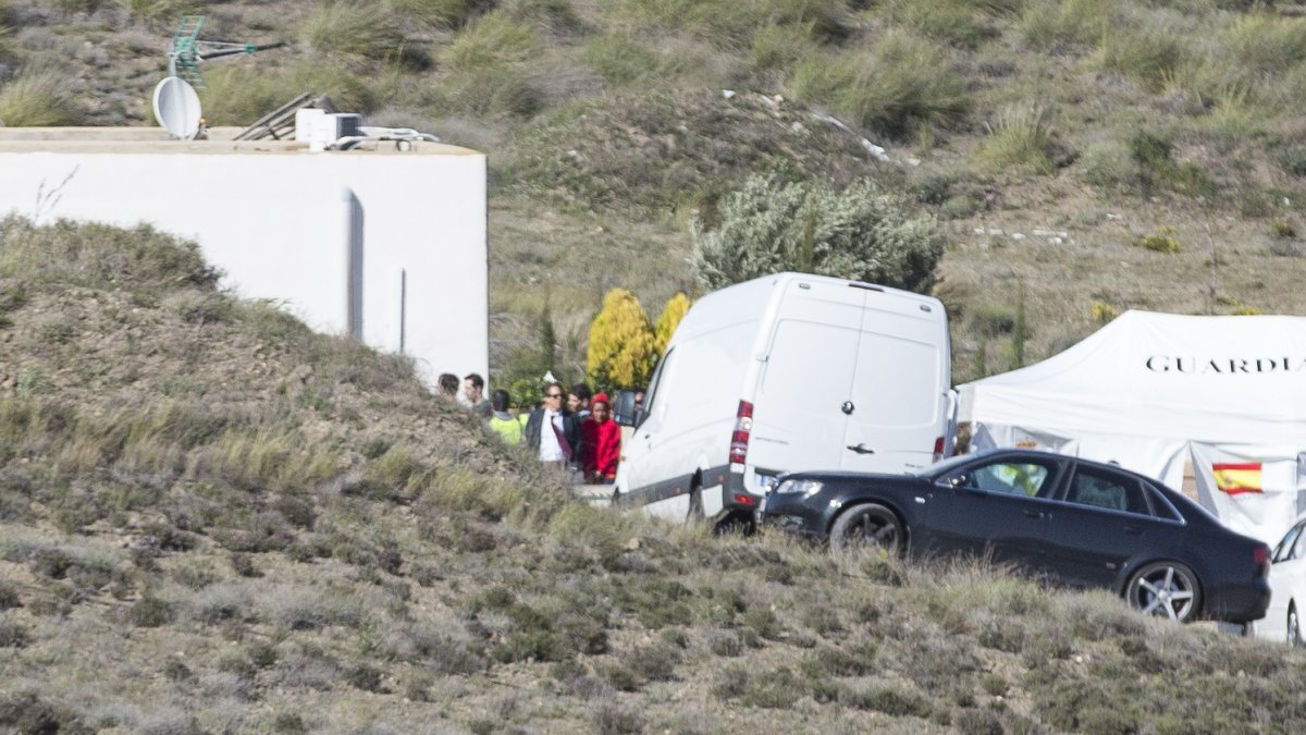 Ana Julia Quezada, durante la reconstrucción de los hechos en Rodalquilar.