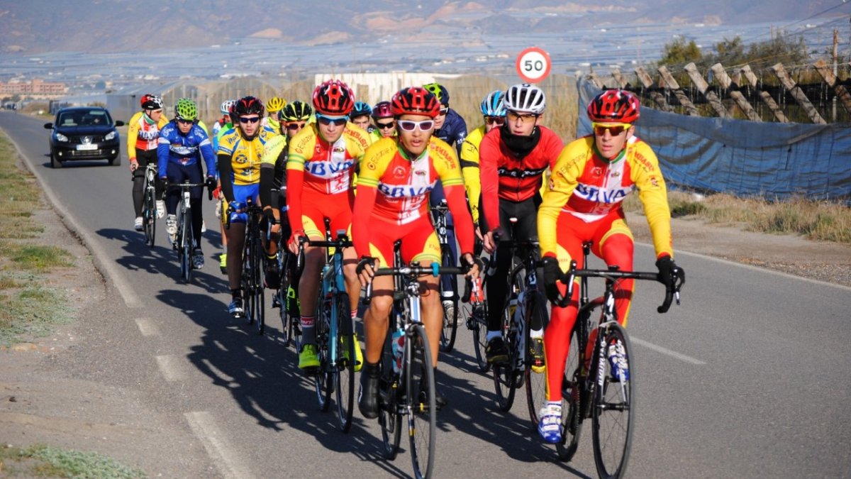 El equipo en pleno entrenamiento.