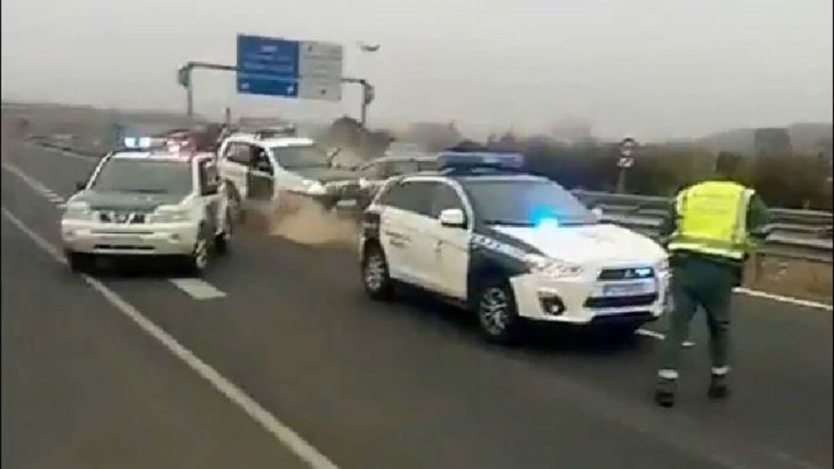 Momento del impacto del coche