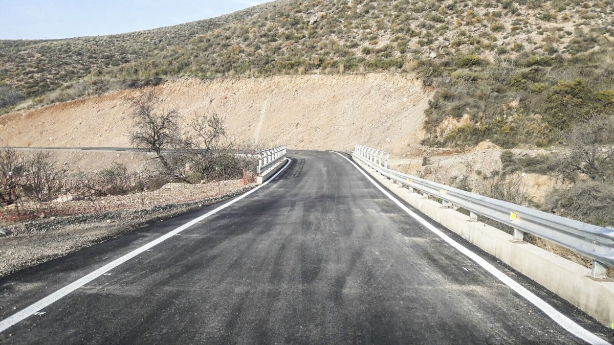 Aspecto de la carretera una vez acabadas las obras.