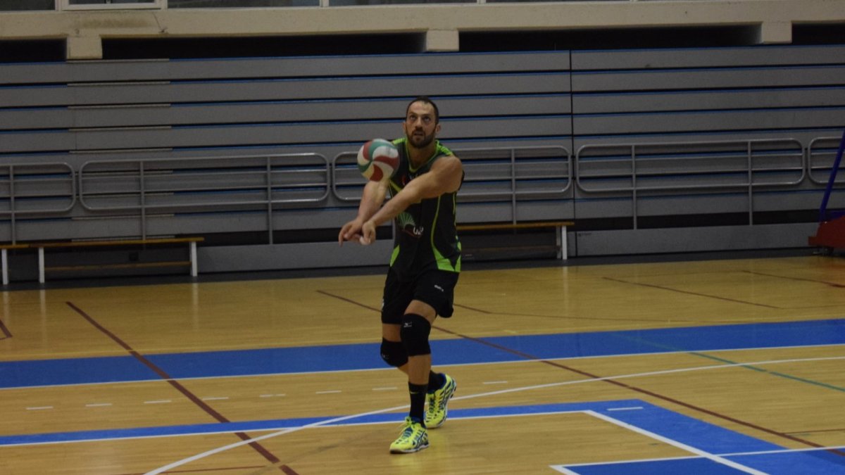 Israel Rodríguez en plena sesión de entrenamiento.