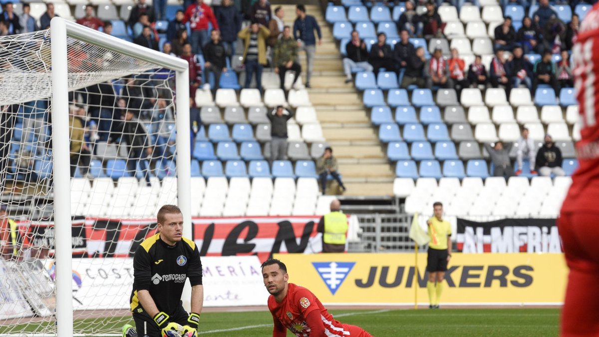 Quique González en el partido ante el Getafe.