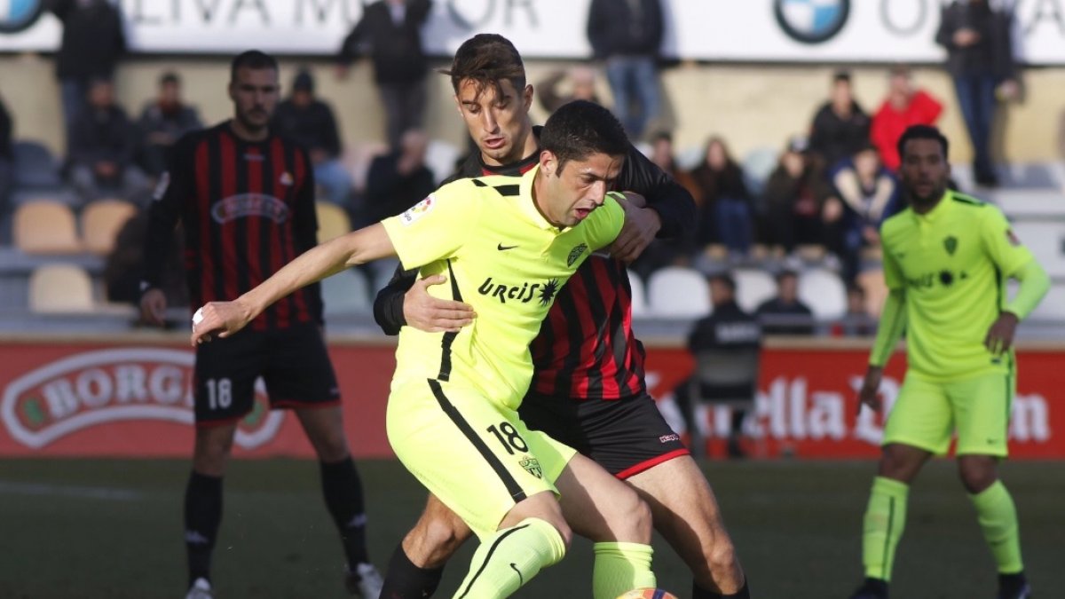Juanjo en una jugada del partido.