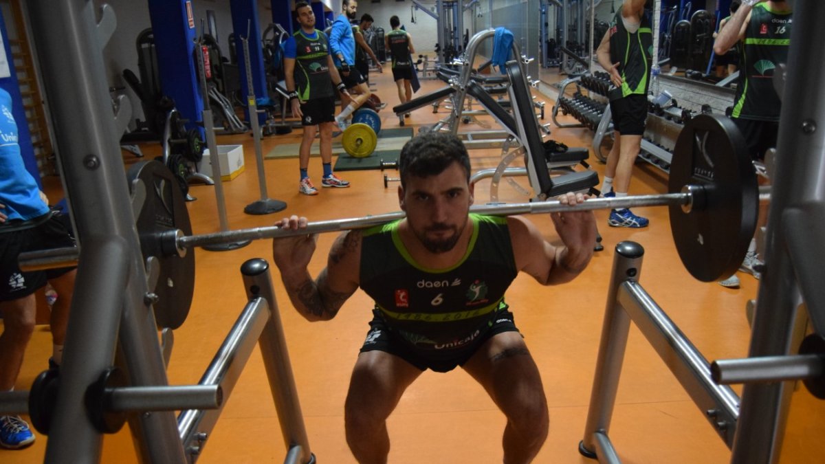 Borja Ruiz en el trabajo de gimnasio.