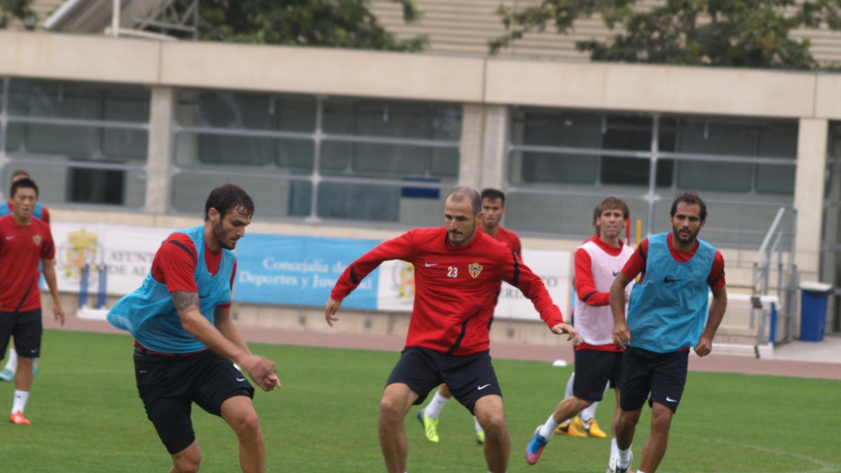 Torsiglieri y Soriano en un entrenamiento.