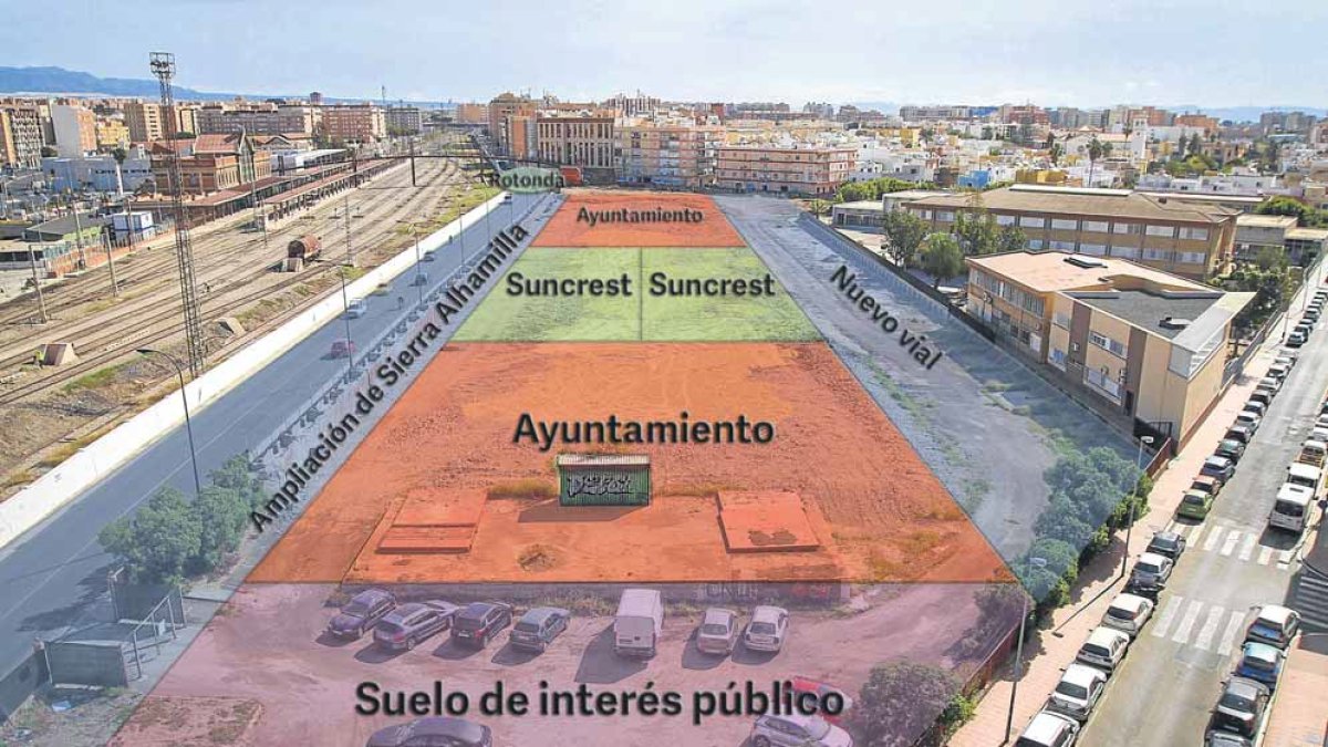 Reparto de los suelos y viarios del suelo del antiguo Toblerone