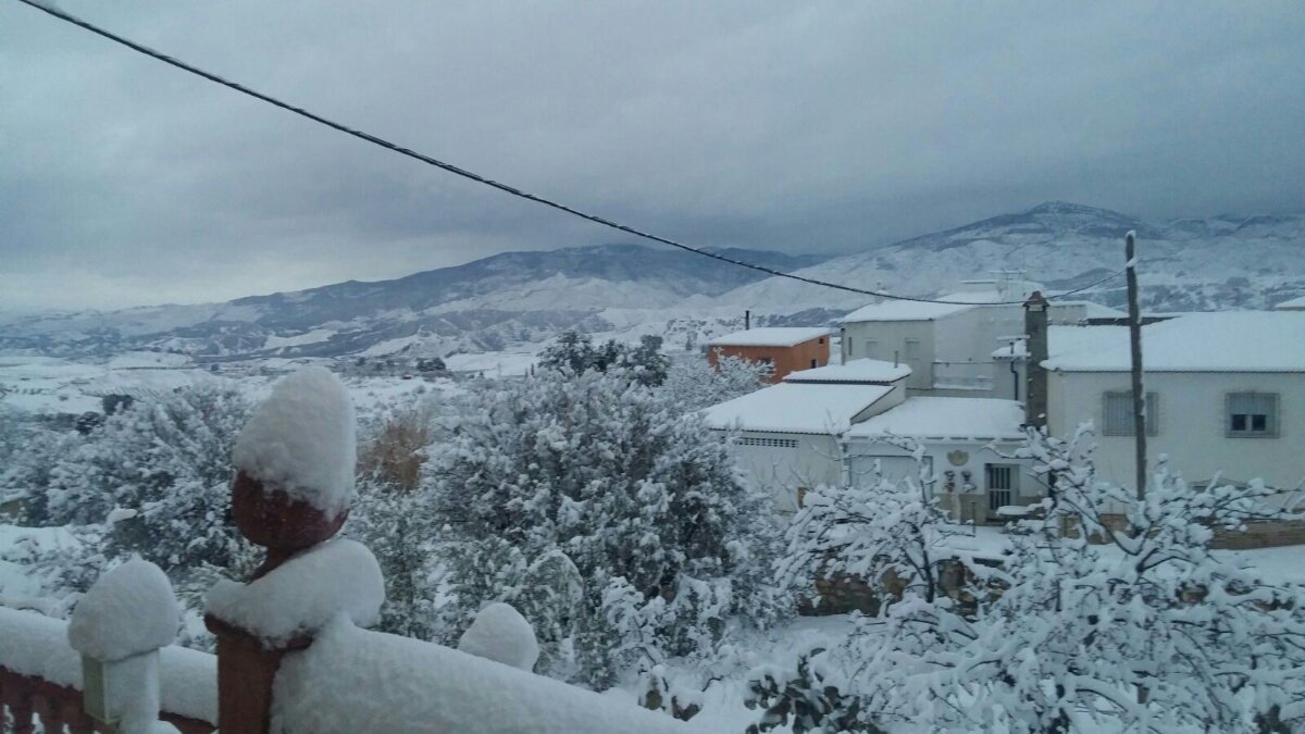 Paraje nevado en la provincia de Almería este jueves
