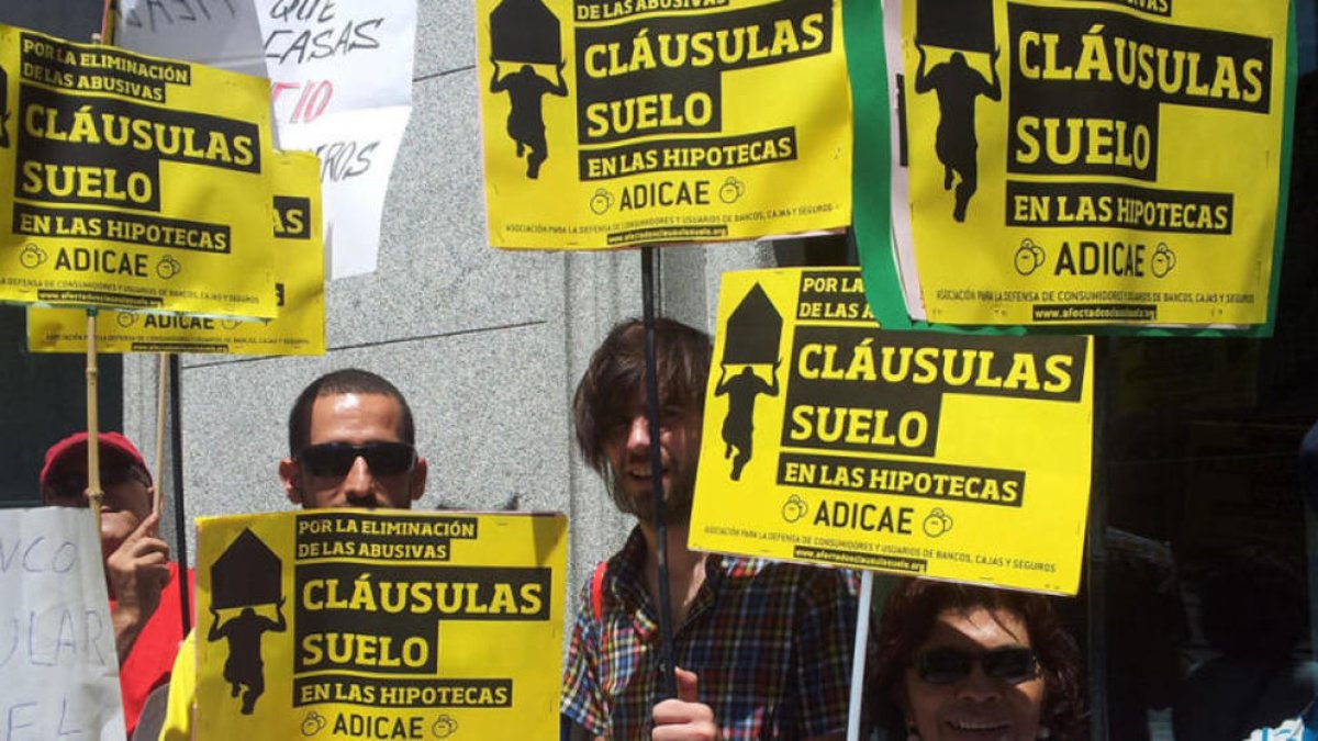 Concentración de ciudadanos afectados por las cláusulas suelo.