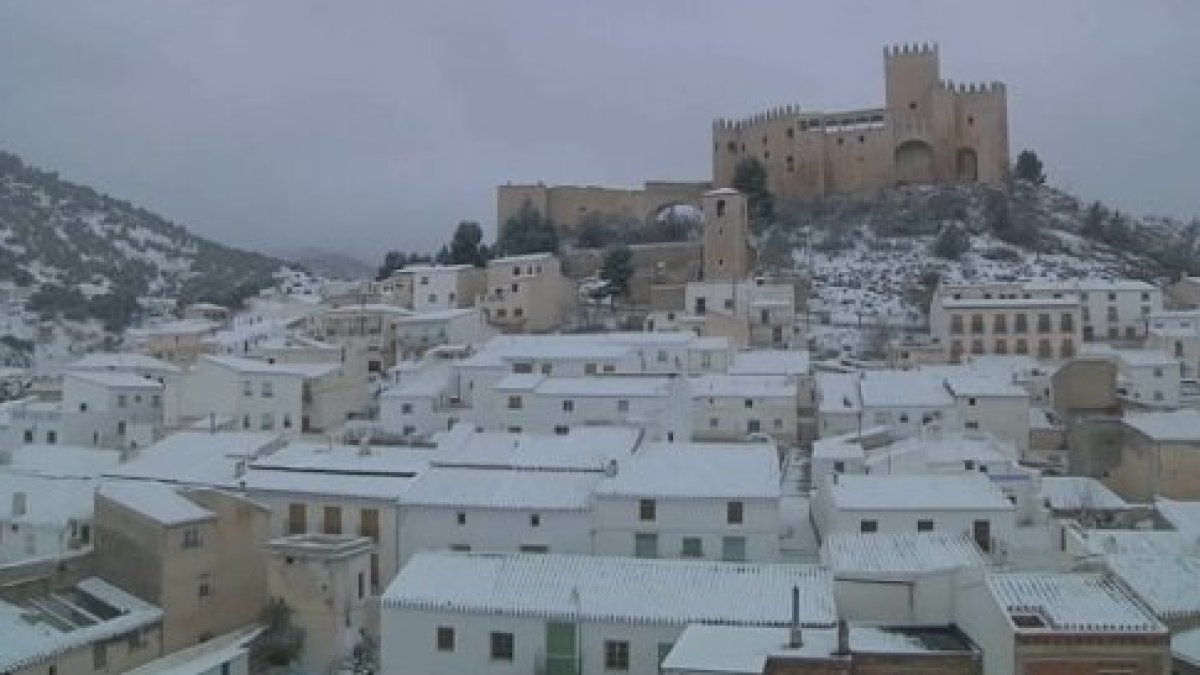 Imagen de la nevada caida en la comarca de Los Vélez.