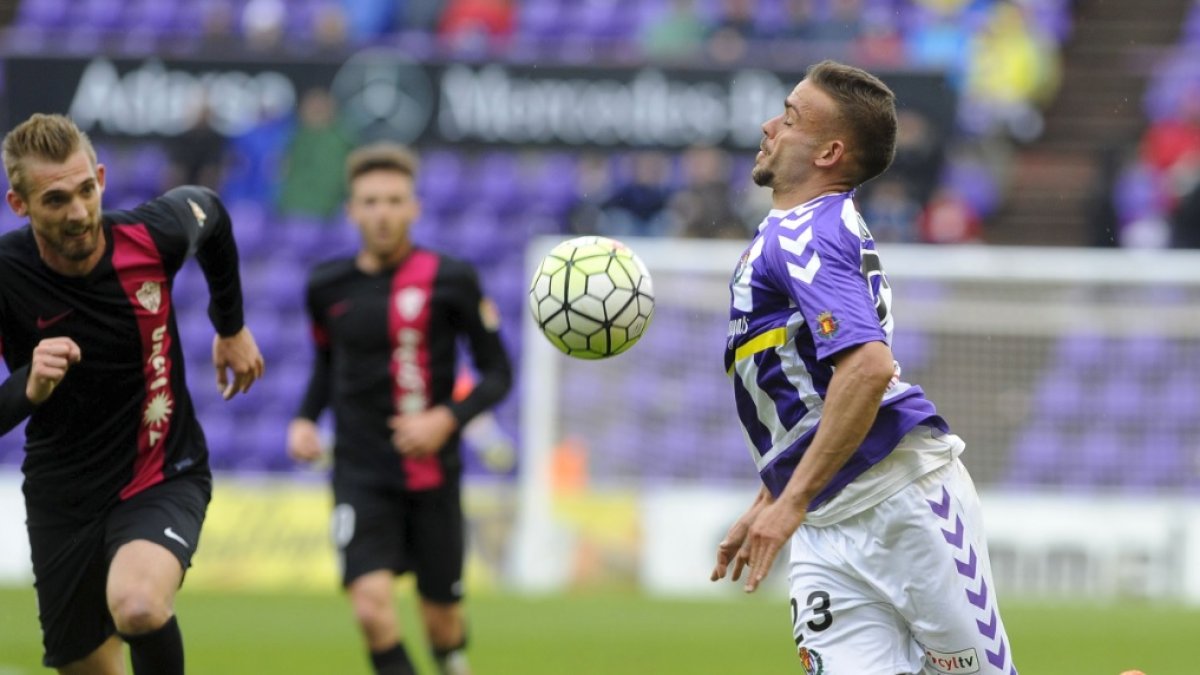 Saveljich en el partido en Valladolid.