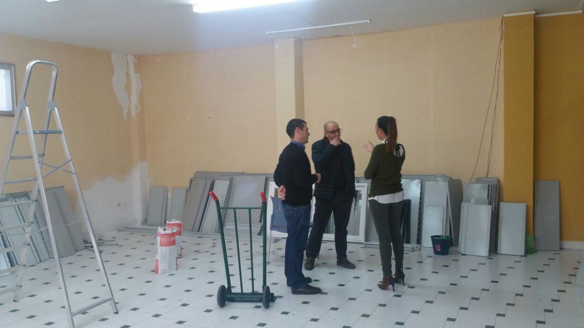 El alcalde en la visita a las obras.