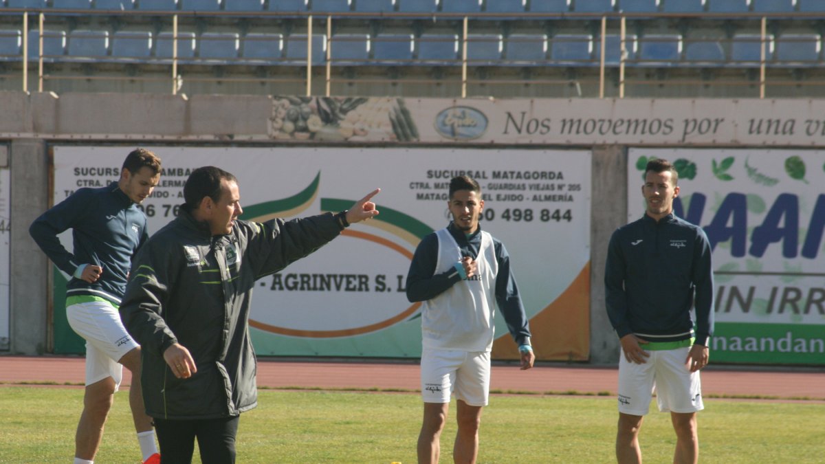 Entrenamiento antes del partido.