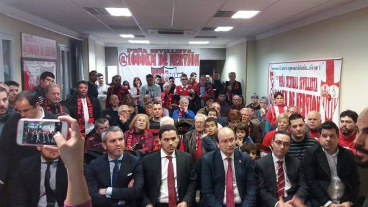 El presidente sevillista en el acto.