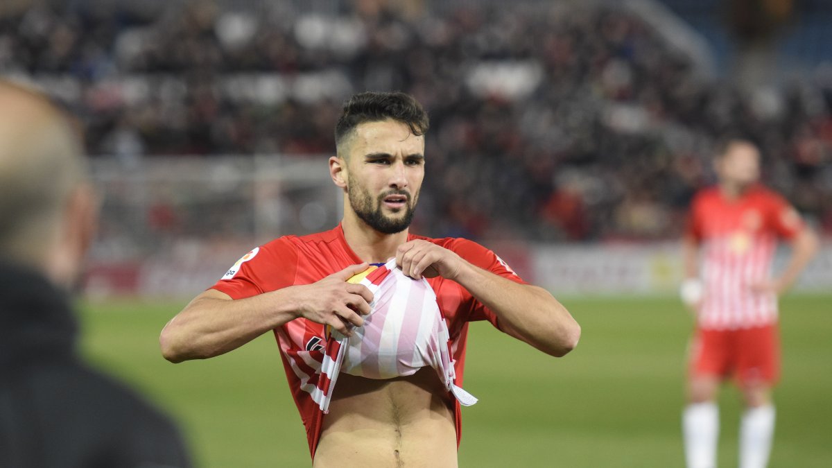 Garrido, en el Almeria-Oviedo.