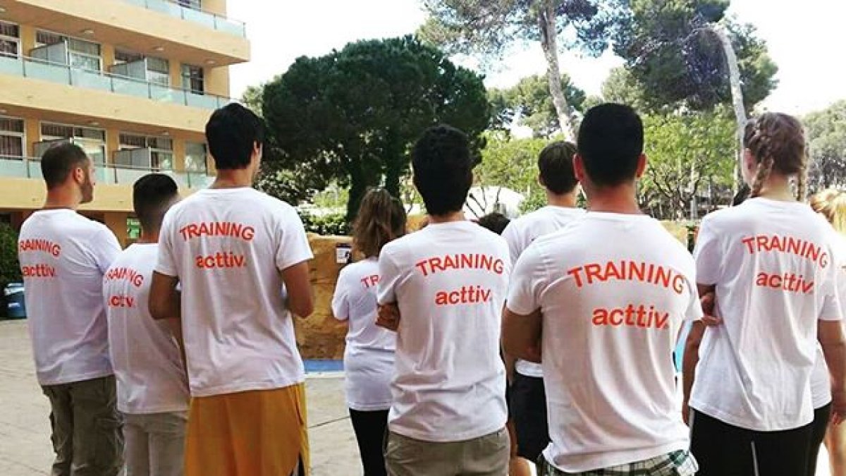 Animadores en acción.