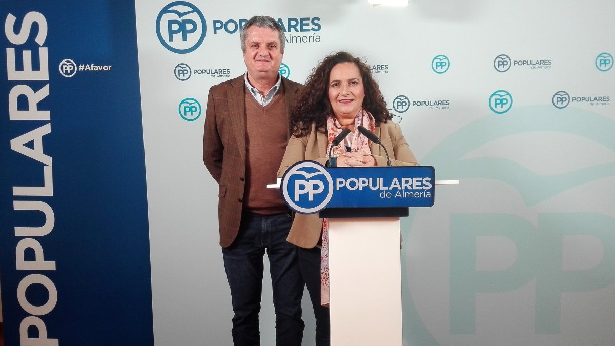 Los concejales del PP en Vera.